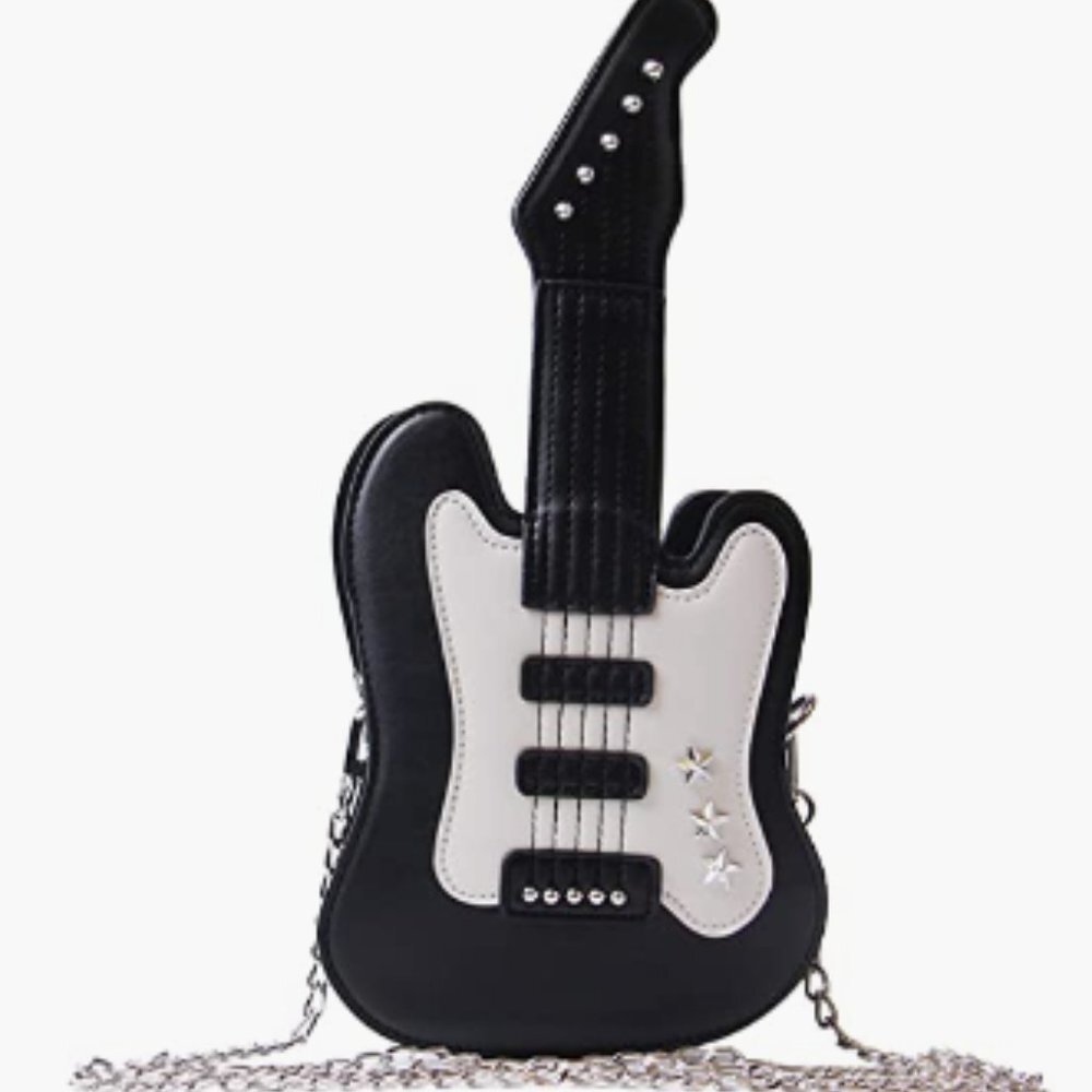 Women’s Guitar Shape Crossbody Purse Handbag